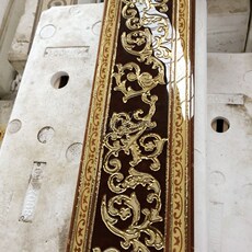 Бордюр 镀金微晶波导线踢脚线瓷砖边线800 150边框线条抛晶砖腰线波打线