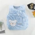 Áo vest bé gái ấm áp bên ngoài cho bé mặc áo lớp cotton bảo vệ bên hông mở 3-9 tháng mùa xuân và mùa thu mỏng phần cotton - Áo ghi lê áo gile phao trẻ em cao cấp Áo ghi lê