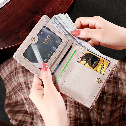 Свежий бумажник, короткая милая сумка через плечо, складной универсальный кошелек, 2023, в корейском стиле