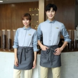 Слухи о отеле фаст -фуд Hotpot Hotel Western Restaurant Официант рабочая одежда длинная женская осень и зимняя установка