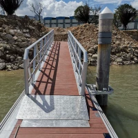 Структура алюминиевого сплава плавающее причало Деревянное мостовое мост алюминиевый мобильный мост плавучий платформу плавучий плавучий цилиндр