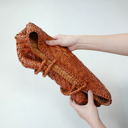 Ретро кожаная барсетка, брендовая сумка через плечо, корзина, сумка для путешествий, французский ретро стиль, воловья кожа, из натуральной кожи