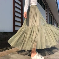Демисезонная модная дизайнерская длинная юбка, 2020, тренд сезона, средней длины