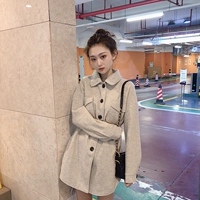 Áo khoác len nữ mùa thu và áo khoác mùa đông nữ 2018 phiên bản Hàn Quốc của khí chất đơn ngực dài phần dụng cụ áo choàng thủy triều măng tô nữ