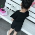 2018 mùa hè in T-Shirt + quần short hai mảnh trẻ em mặc phiên bản lỏng lẻo chàng trai và cô gái phù hợp với đồ bơi trẻ em Phù hợp với trẻ em