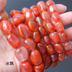 Agate South Red với một chiếc vòng tay đầy những vòng tay vô định hình thịt Hạt chín mảnh hạt lửa vòng tay vàng Vòng đeo tay Clasp