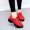 Giày khiêu vũ vuông mới của phụ nữ giày khiêu vũ màu đỏ mùa xuân và mùa hè thoáng khí mềm mại dưới đáy giày khiêu vũ tăng giày khiêu vũ - Khiêu vũ / Thể dục nhịp điệu / Thể dục dụng cụ trang phục cổ vũ