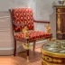 Ý sofa cổ điển gỗ rắn tay chạm khắc sofa vải kết hợp dán tay lá vàng nội thất biệt thự sofa