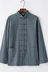 Phong cách Trung Quốc Đường phù hợp với áo khoác Hanfu trung niên và cao tuổi áo khoác mùa xuân và mùa thu thanh niên nam cotton và vải lanh áo khoác nam dài tay Zen phù hợp với