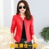 Da mùa xuân và mùa thu mới Haining da phụ nữ ngắn Hàn Quốc phiên bản của slim slimming jacket của phụ nữ cổ áo lớn kích thước áo khoác da Quần áo da