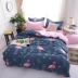 Ins flamingo bốn mảnh đơn giản giường 1.8 m sheets 4 ký túc xá sinh viên 1.2 quilt ba mảnh Bộ đồ giường bốn mảnh