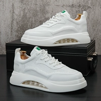 Кушон, белая обувь, белая спортивная обувь для отдыха, высокие кроссовки на платформе, коллекция 2023, осенний