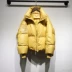 Phiên bản Hàn Quốc của áo khoác ngắn sáng màu nữ lỏng lẻo cổ áo dày dày áo ấm gió còng nhãn MISSFOFO - Xuống áo khoác Xuống áo khoác