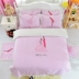 Phim hoạt hình Hàn Quốc trẻ em thêu mèo chăn đơn mảnh công chúa sinh viên chăn bao gồm ba mảnh giường ký túc xá - Quilt Covers
