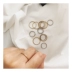 HM Châu Âu và Mỹ đơn giản tối giản phong cách Hàn Quốc chic ring ring ring tail ring kết hợp thiết lập vàng và bạc đầy đủ nhan vang Nhẫn
