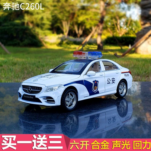 Mercedes Benz, bmw, warrior, полицейская машина, реалистичная модель автомобиля, игрушечная машина со светомузыкой, масштаб 1:32, полиция