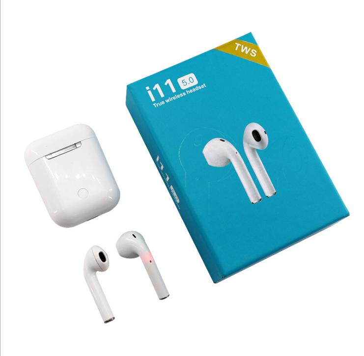 I11 Touch Panel WhiteI9S / i11 / i12 tws wireless Bluetooth headset Bluetooth 5.0 True stereo With charging bin Binaural conversation Ear type