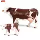 Trẻ em mô phỏng động vật mô hình rắn trang trại bò sữa bò Bò Simmental thiết lập đồ chơi nhận thức - Đồ chơi gia đình