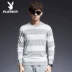 Áo len Playboy nam mùa thu mới xu hướng áo len nam cổ tròn giản dị nam thanh niên đan áo len - Áo len Áo len