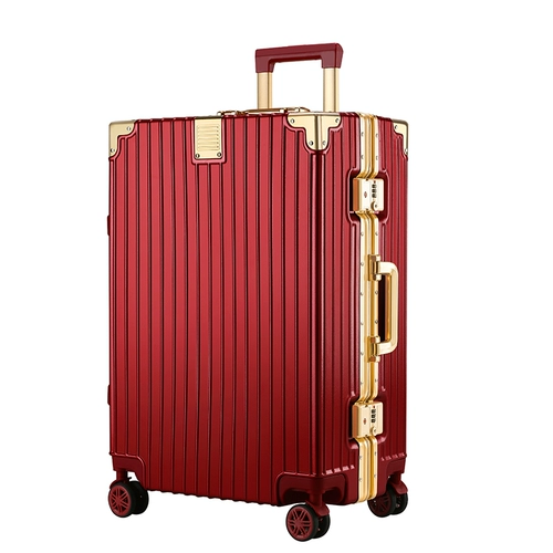 Восемь -год -не магазин пять цветов багаж невеста сопровождала коробку для свадебного пароля Женская вина красная коробка с золотой алюминиевой коробкой