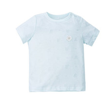 Детская одежда для дома 英氏宝宝内衣 儿童夏季竹纤维短袖套头衫