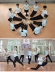 Phim Fanghua với áo thun cổ tròn nhảy múa tay áo ngắn biểu diễn sân khấu tập thể dục quần áo cotton màu rắn - Khiêu vũ / Thể dục nhịp điệu / Thể dục dụng cụ giày múa màu đen Khiêu vũ / Thể dục nhịp điệu / Thể dục dụng cụ