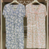Li và Qian 2018 mùa hè mới đích thực nữ cao quý ngắn tay siêu mềm đồ ngủ sợi tre một mảnh ăn mặc nhà dịch vụ Giống cái