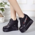 2018 mùa xuân và Hàn Quốc phiên bản của sự gia tăng vô hình trong giày của phụ nữ lưới cao giày giày thường giày thể thao dày dưới giày du lịch giày đơn