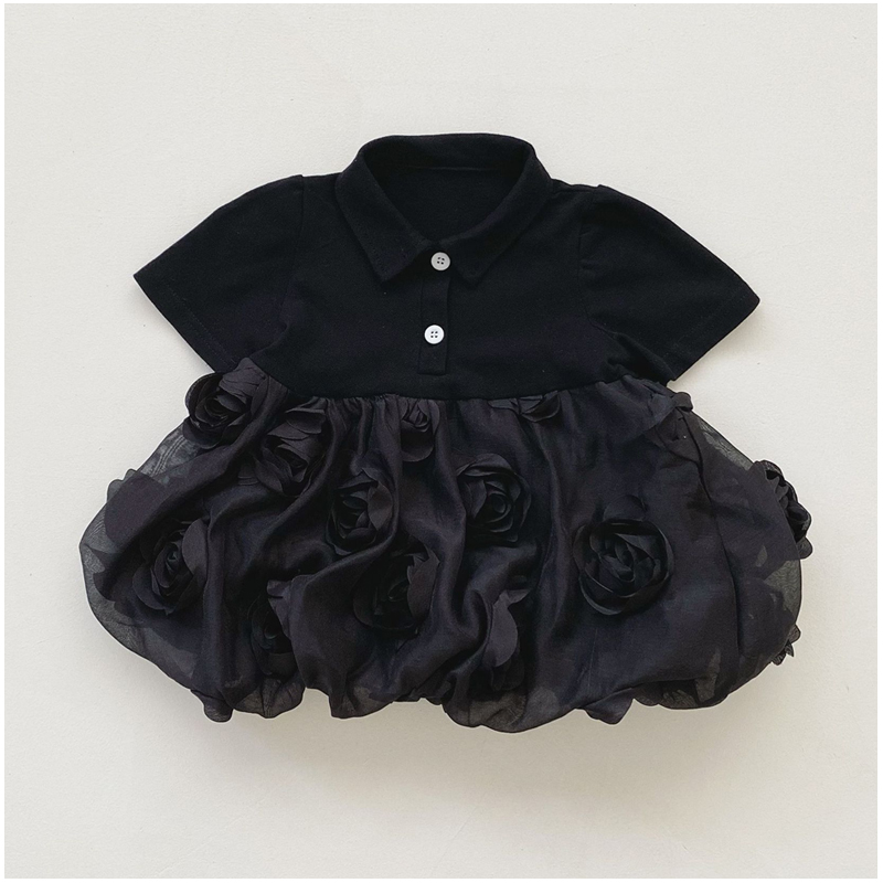 Hundred Days Baby Black Dress Summer Stylish One Year Old Girl Baby ...