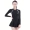 Áo tắm nữ che bụng giảm béo một mảnh Váy dài tay chống nắng nữ sinh viên màu đen Hàn Quốc ins gió cỡ lớn mm béo - Bộ đồ bơi One Piece đồ bơi 1 mảnh váy