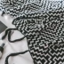 mô hình Bắc Âu trang trí phòng bông đan chăn hình học màu đen và trắng hai mặt thảm thường tua bìa sofa chăn - Ném / Chăn Ném / Chăn