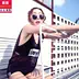 2018 mùa hè Xi Liya nữ vest áo tắm nữ mặc bikini ba mảnh lưới chia boxer thể thao áo tắm
