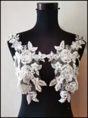 товар из китая 珠绣刺绣布贴成对 装饰辅料 新娘婚纱礼服材料服装diy亮片绣