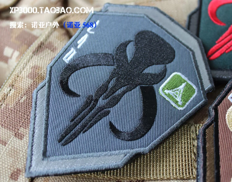 TAD bounty hunter thêu Velcro armband dán vải dán ba lô chương cá tính tinh thần huy hiệu vá