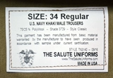 Покупка США -Sea King USN Navy Summer Khaki Uniform Pants 25%шерстя