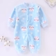 Đồ ngủ bé gái flannel mùa thu và mùa đông bodysuits nữ mùa đông san hô lông cừu dày nam bé quần áo ấm mùa đông - Áo liền quần