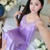 Băng lụa nightdress mùa hè dây đeo sexy ren đồ ngủ nữ chất béo mm XL 200 kg lỏng phần mỏng dịch vụ nhà váy mặc nhà mùa hè Đêm đầm