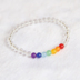 Fairy Rainbow Candy & Vòng đeo tay Chalcedony đầy màu sắc Toàn thân 925 Sterling Bạc Vòng chân trắng tự nhiên Pha lê nhỏ Bông tai tươi mùa hè - Vòng chân lắc chân vàng 18k Vòng chân