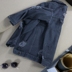2018 mùa xuân và mùa hè mới denim lỏng áo khoác nữ B 27 phần ngắn dài tay áo kích thước lớn đeo BF retro áo sơ mi áo khoác nữ đẹp Áo khoác ngắn