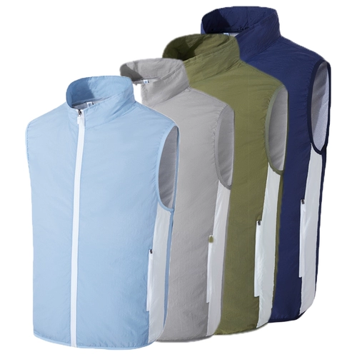 Летний охлаждающий жилет, вентилятор, дорожная одежда для защиты от солнца для рыбалки