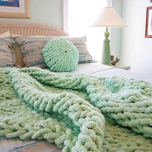 Брендовый плетеный коралловый шарф ручной работы, подушка, одеяло