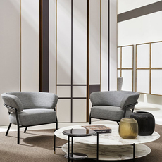 Стул 豆沙包nanì small armchair de meridiani样板房酒店别墅休闲椅