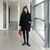 Đầu xuân 2018 phiên bản Hàn Quốc mới của phần dài của một chiếc áo khoác len nhỏ hình chiếc áo khoác nữ loại rộng quần áo nữ - Áo khoác dài áo khoác nữ kaki Áo khoác dài