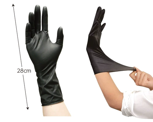 Японская длинная натуральная черная холодная завивка, нескользящие перчатки