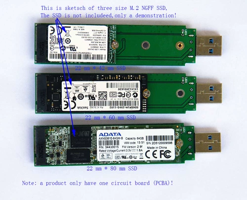 USB Direct Interface M.2 NGFF (SATA) SSD SOLID -Штатный жесткий диск USB 3.0 Мобильный жесткий диск коробка