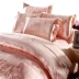 Châu âu satin bộ đồ giường jacquard bộ bốn bông quilt cover sheets cưới 1.8 m 2.0 m giường