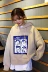 Mùa thu và mùa đông Phiên bản Hàn Quốc của Harajuku bf bản in hoang dã cộng với áo len trùm đầu nhung áo kiểu nữ đẹp tuổi 30 Áo len