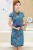 Mẹ ăn mặc mùa hè ăn mặc 2018 mới thời trang phụ nữ 40 trung niên 50-year-old ngắn tay cheongsam ăn mặc áo kiểu người lớn tuổi Phụ nữ cao cấp