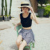 Chen Xiaoyan áo tắm nữ chia váy bảo thủ ngực nhỏ tập hợp giảm béo bụng sinh viên tươi nhỏ suối nước nóng tắm phù hợp với đồ bơi 2 mảnh cạp cao Bộ đồ bơi hai mảnh