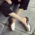 Giày cao gót đế xuồng không sành điệu 2018 cho mùa xuân và hè mới phiên bản Hàn Quốc của đầu vuông ngọc trai hoang dã với dép lười baotou giày sandal nữ đi học Dép
